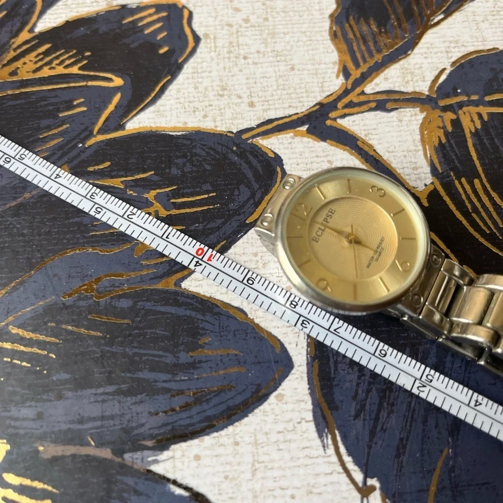 Estate Vintage Eclipse Heavy Classic Two-Tone Silver and Gold Face Men’s Watch